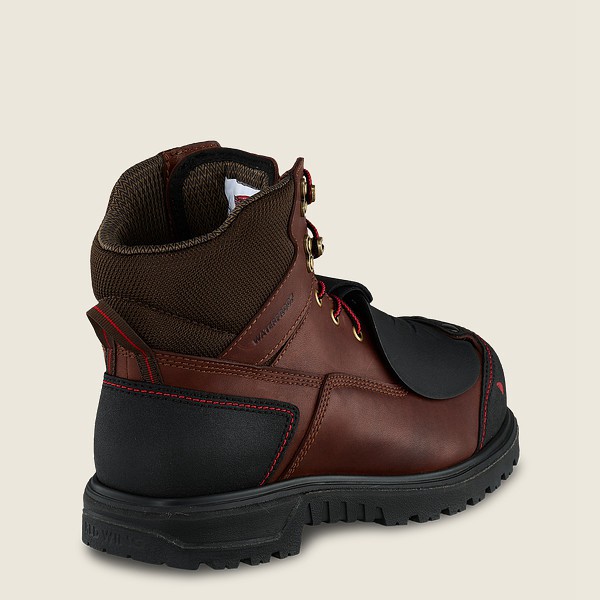 Safety Støvler Herre - Red Wing Brnr Xp - 6-Inch Waterproof Toe Metguard - Brune/Sort - OTBVGP-934